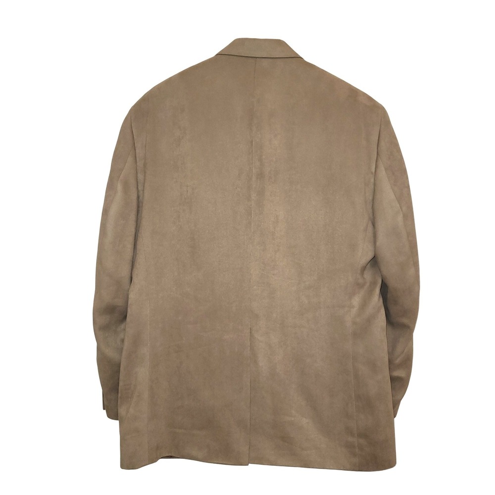 Lauren Ralph Lauren Tan Beige Faux Suede 2 Button Blazer Sport Coat 44R - Picture 4 of 12